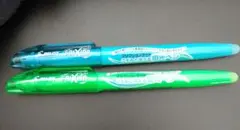 フリクションライト　こすると消える蛍光ペン　青&緑