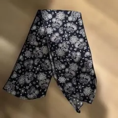 ペイズリー ネイビー スカーフ