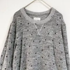 LUCKY BRAND ラッキーブランドドット柄 スウェット グレー M相当のサムネイル
