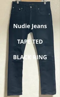 Nudie Jeans TAPE TED BLACK W29L32 股下69cm
