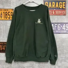 タ*ン様 Champion リバースウィーブ　スウェット グリーン 古着　ワンポ