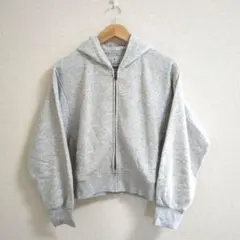 完売品】無印良品　スウェットフルジップパーカー　XL　グレー　短丈　スウェット