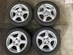 【引き取り限定】BRIDGESTONE 14インチホイールセット 4本　春日井市 MAD CROSS GRACE 14x4.5J 4/100 +45 BRC/BK ブリヂストン NEXTRY 155