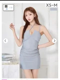 グリッターラメのキャミタイトミニ丈キャバドレス