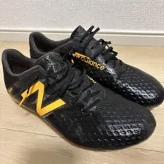 25.5cm New Balance サッカーシューズ ブラック/イエロー