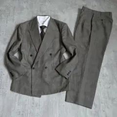 90's vintage スーツセットアップ　ダブル　チェック　モード　結婚式