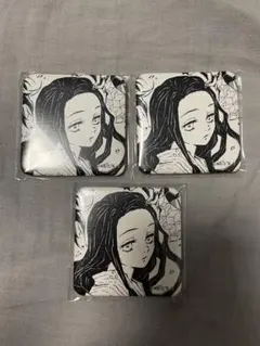 鬼滅の刃 ダイニング スクエア缶バッジ 竈門禰豆子 3個セット