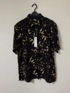【新品】HAMG TEN 半袖シャツ ブラック 総柄　L定価5,500のサムネイル
