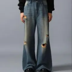 ajouter flow◇ヴィンテージライクバギーデニムパンツ グランジ Y2K