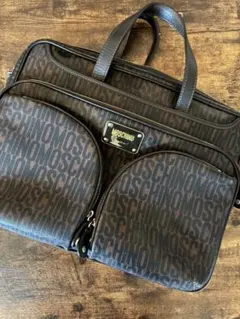 MOSCHINO ビジネスバッグ ロゴプリント