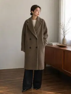 未使用　Max Mara ダブルブレスト コート　モヘア　お値下げ最終25awのサムネイル
