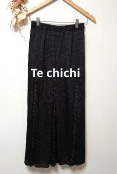 Tel chichi テチチ ドット フレア ロング スカート総柄 カワイイ