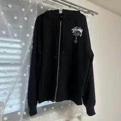 Stussy ブラック フルジップパーカー