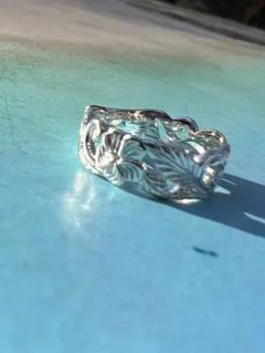 シルバー925 ハワイアン　ピンキーリング サイズ2号　　リング幅約5.2ミリ