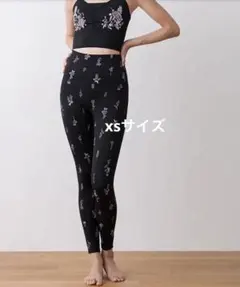 ☆未使用タグ付☆ 【SUKALA】フラワーブーケレギンスブラックMサイズ