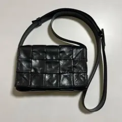 美品】ボッテガ マキシイントレチャート レザー ビジネスバッグ 黒