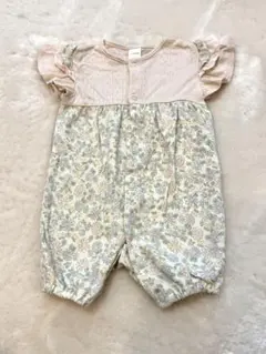 futafuta フラワープリント ツーウェイ・ドレスオール 50-70cm