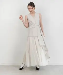 新品同様 RANDA チュールレイヤードジャケットワンピースのサムネイル