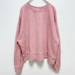 シネマクラブ|クルーネック スウェット【L】ドロップショルダー サイドスリット