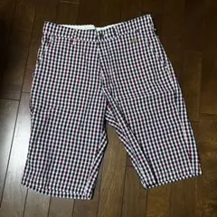 超美品　EDWIN GOLF チェック柄 ハーフパンツ ゴルフウェア　M
