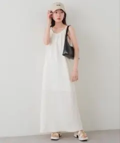 【美品】Kastane ジャガードギャザーワンピース