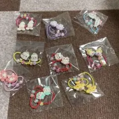 キャラクター付きヘアゴム10個セット