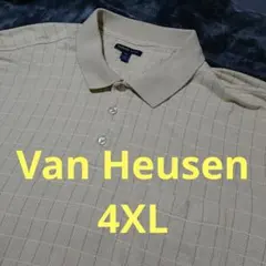 美品 Van Heusen ヴァンヒューゼン ポロシャツ チェック柄