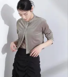 シアーベロアメニーボタンカーディガン