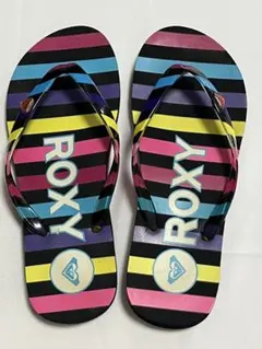 ROXY ロキシー ボーダー柄 ビーチサンダル 22.5〜23cmのサムネイル