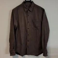 COMME CA MEN 長袖シャツ M ブラウン