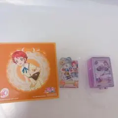 アイカツ アクリルチャーム コンパクトミラー 一ノ瀬かえで 紫吹蘭 ステッカー