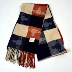 ヴィヴィアンウエストウッド　オーブ　ストール　マフラー　フリンジ　チェック　美品