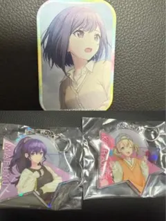 プロセカ アクキー 缶バッジ まふゆ こはね 絵名 3点セット セガ くじ