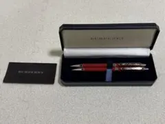 柄廃盤 バーバリー BURBERRY 万年シル 激レア シャーペン チェック