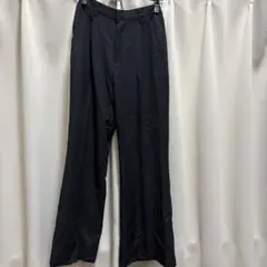 cussil/クシルTRストレッチルーズシルエットハイウエストフレアパンツ　S