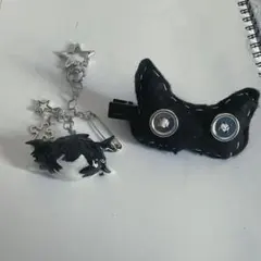 ハンドメイド ヘアピン デコ 樹脂粘土キーホルダー y2k