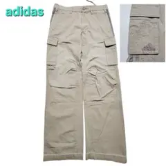アディダス カーゴパンツ 3ライン メンズ S ベージュ