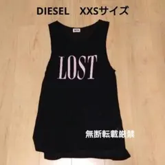 DIESEL☆ディーゼル☆レディースロングタンクトップ☆ブラック☆XXSサイズのサムネイル