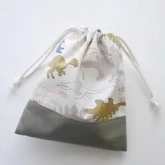 【入園グッズ】恐竜柄コップ袋