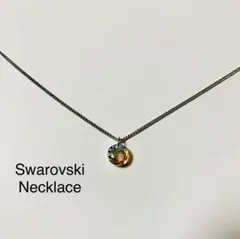 スワロフスキー 丸型 ネックレス　一粒クリスタル　シルバー ゴールド　高品質