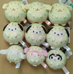 サンリオキャラクターズ　フルーツ着ぐるみマスコット　キウイ　9体セット