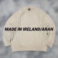 vintage アイルランド製 アランニット フィッシャーマンセーター ローゲー