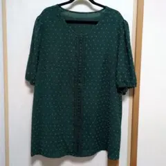 新品未使用　グリーン　半袖チュニック　大きいサイズ