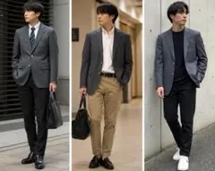 HARDY AMIES テーラードジャケット グレー 日本製 S～M相当 メンズのサムネイル