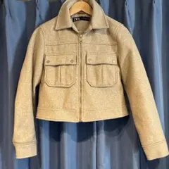 ZARA グレー ジップアップジャケット EU36