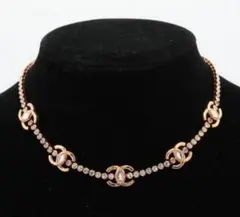 CHANEL ココマーク クリスタル ネックレス ゴールドのサムネイル