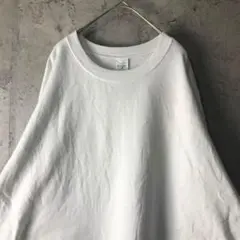 A3687古着　スウェット　ホワイト　無地　90s Y2K