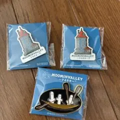 ムーミンバレーパークノベルティピンバッジ3つセット
