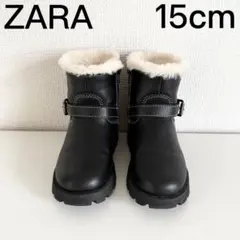 ZARA キッズ ボアブーツ ブラック 15cm 14.5cm)のサムネイル