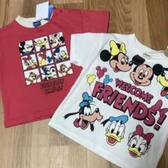 ミッキー ミニー カラフル Tシャツ 2枚 セット 90サイズ ディズニーのサムネイル